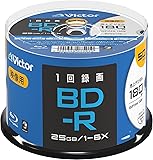 Victor ブルーレイディスク BD-R 1回録画用 片面1層 1-6倍速 50枚 VBR130RP50SJ2 ホワイト