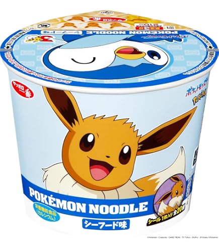 ポケモンヌードル しょうゆ味 シーフード味 各12食 8箱 まとめ売り Amazon.co.jp: サッポロ一番 ポケモンヌードル しょうゆ味 38g×12個