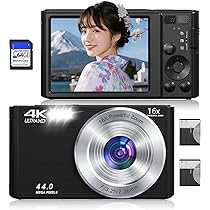 Amazon.co.jp: デジタルカメラ 4K FHD 4400万画素 コンパクトカメラ 16