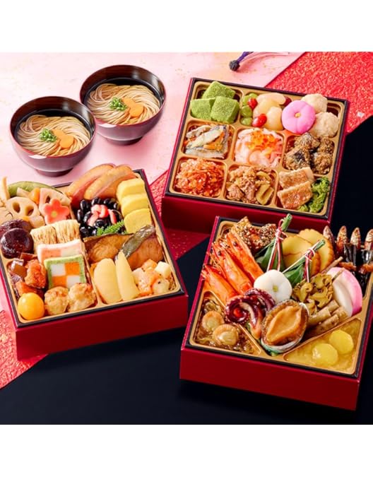Amazon.co.jp: 和洋おせち料理 2026 華結 三段重 42品 盛り付け済み