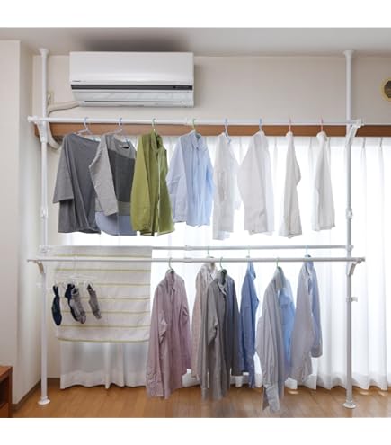 Amazon｜山善(YAMAZEN) 突っ張り ラック ポールハンガー ハンガー