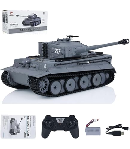 Amazon.co.jp: 1/24 RCバトルタンク タイガーI (迷彩仕様) : おもちゃ