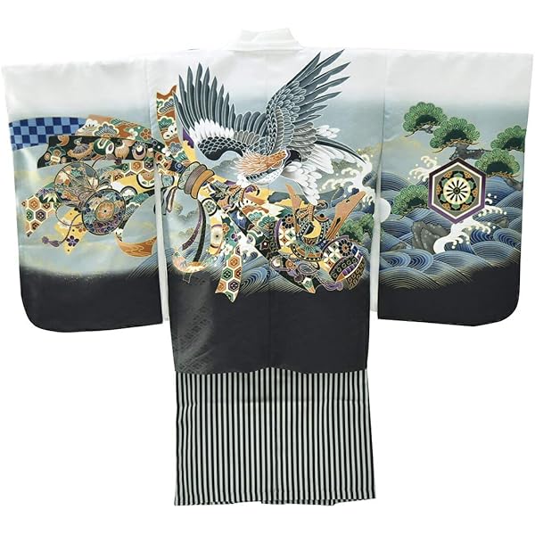 七五三五歳‼️完全️フルセット美品❤️新作黒×赤鷹煌びやか❤️家からは一切なし Amazon | 七五三 着物 男の子 5歳 [なごみや] アンサンブル10点