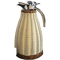 ヴィンテージ 籐編 RATTAN POT ラタン ピクニックポット 魔法瓶 エヴェレスト籐ポット ナチュラルな籐の卓上魔法瓶 キャンプや