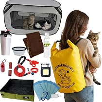 Amazon.co.jp: SAFETY PLUS 猫用防災セット 猫 避難用品 特大ケージ