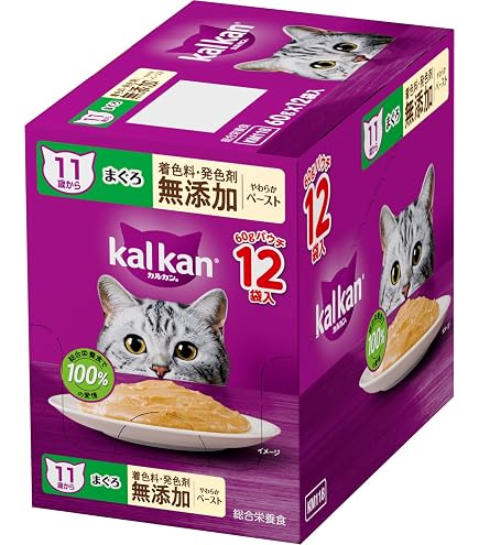 Amazon | カルカン パウチ 15歳から 60g×12袋 味わいチキン シニア