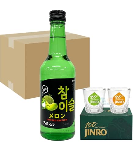 Amazon.co.jp: JINRO チャミスル メロン 360ml 5本＋ 眞露100周年