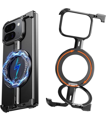 SURITCH Google Pixel 9 Pro Fold対応ケース（キックスタンド、ヒンジカバー、スクリーンプロテクター付き）スリムで頑丈な耐衝撃保護カ Amazon.co.jp: SURITCH Google Pixel 9 Pro Fold対応ケース（キック