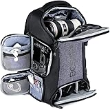 カメラバック 一眼レフ カメラリュック 三脚付け可 Beschoi バックパック 大容量 2気室 nikon canon Sigma Tamron sonyなどカメラ兼用 軽量 旅行 撮影 アウトドア グレー色