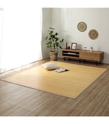 Amazon | 籐むしろ37穴 200x250cm ラタンラグ カーペット