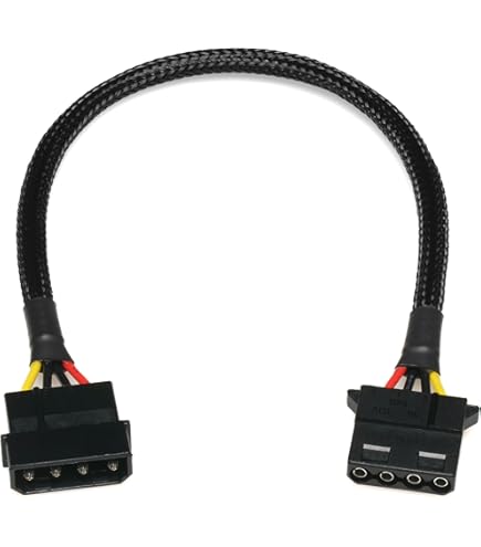 Amazon.co.jp: KENTEK 8インチ 8インチ 4ピン Molex 5.25オス