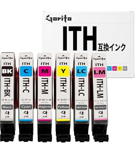 Amazon.co.jp: ITH 6色セット (ITH-BK×1 ITH-C×1 ITH-M×1 ITH-Y×1 ITH