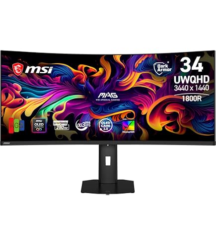 Amazon.co.jp: MSI MPG 341CQPX QD-OLED 34インチ カーブ OLED
