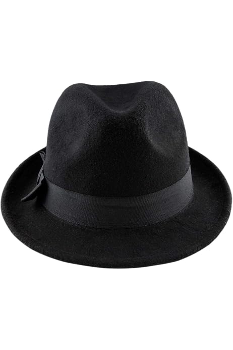 FORBUSITE Wool Felt Wide Brim Fedora 