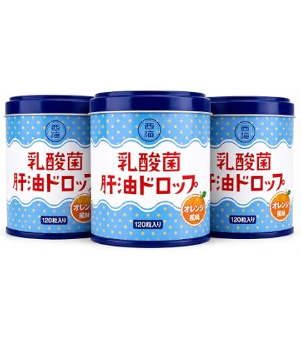 Amazon.co.jp: 西海製薬 乳酸菌肝油ドロップ 120粒 オレンジ味 : 食品