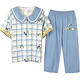 Amazon パジャマ 代 可愛い 部屋着 コットン レディース 二点セット 半袖 七分パンツ 大きい 薄手 軽量 寝間着 寝巻き 夏 ゆったり 優しい触り心地 快適 洗える お誕生日 中学生 高校生 修学旅行 M Xxl パジャマ ルームウェアセット 通販