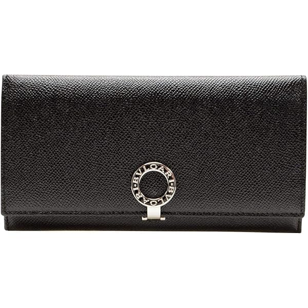 BVLGARIブルガリブルガリ ブラックレザー二つ折り財布 BVLGARI ブルガリ 二つ折り財布 財布 メンズ ブルガリ・ブルガリ