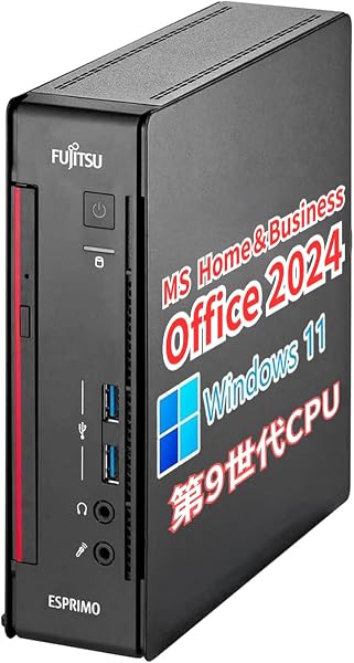 (Refurbished) MS Office H&B 2024 / Win11 Pro / Fujitsu Mini PC Q558 / 9th Generation i3-9100T / wajun WIFI / Bluetooth / 8GB / 256GB SSD - 1