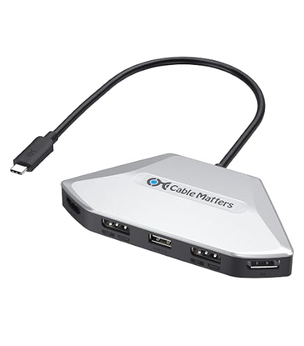 Amazon | Cable Matters 4K 4画面出力USB-C MSTアダプター、Windows
