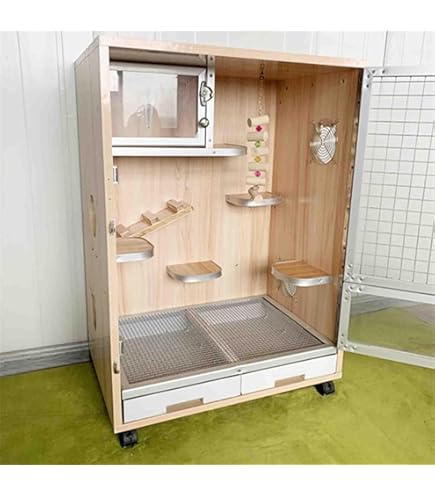 美品 小動物 木製 家具調ゲージ Amazon | 「組立完成品発送」チンチラゲージセット 小動物飼育