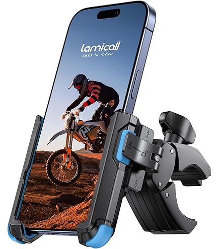 Motorcycle Phone Mount Anti Vibration Holder For Bike Waterproof