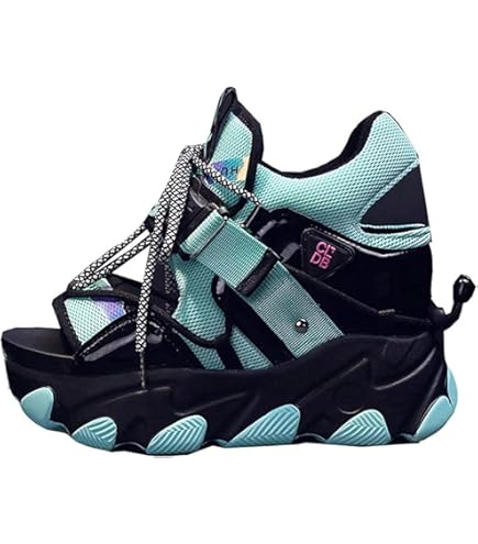 Amazon.co.jp: レディース 厚底スニーカー サンダル ウェッジ