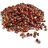 Copeflap ウッドビーズ 木製ビーズ アクセサリーパーツ 手芸用 ミックス 大きめ 楕円 丸 (500個)