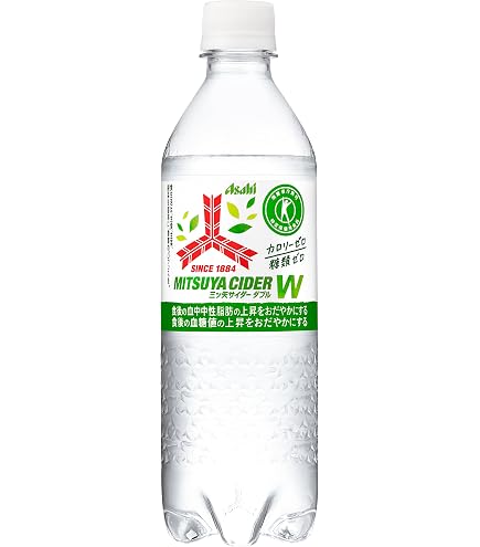 Amazon.co.jp: アサヒ飲料 三ツ矢サイダーW 485ml×24本 [トクホ