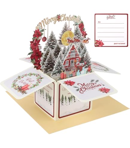 Amazon | クリスマスカード 洋風 APJ ムーミンハーバリウム そり XC