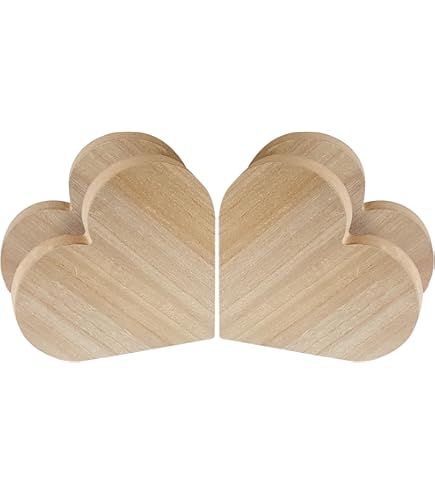 Amazon.co.jp: 厚さ6インチの木製ハート型木製ブロック未仕上げ
