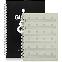 Amazon.co.jp: ERINGOGO 六線譜ノート TAB譜ノート A4 楽譜 紙製 楽譜