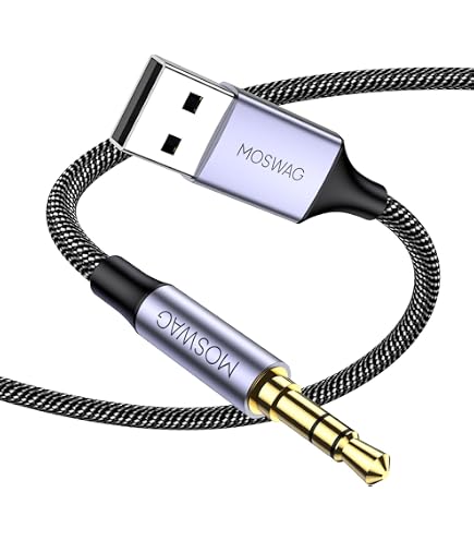 Amazon.co.jp: MOSWAG USB 3.5 mm TRSオーディオジャックアダプタ