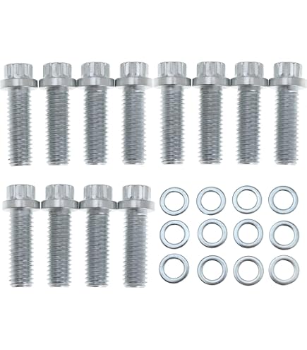JBKE SBF Intake Manifold Bolt Kit - Compatible With Ford Small Block V8 260 289 302 5.0L Engines (12 Bolts & Washers) - View #5