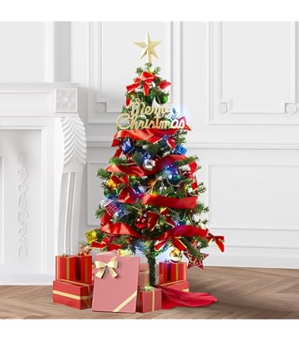 Amazon.co.jp: クリスマスツリー 150cm 枝数450本 暖色LEDライト