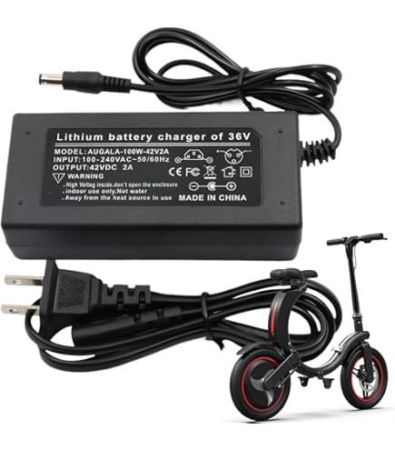 Amazon.co.jp: UL認定42V 2A 電動スクーター充電器 36Vリチウム