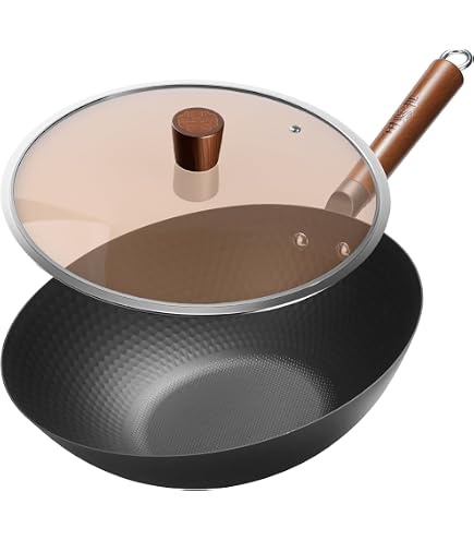 Amazon | 360中華鍋 蓋付き 5クォート ステンレススチール調理器具