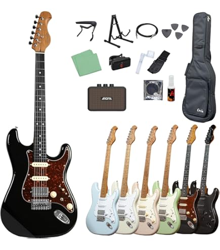 Amazon | Vanguard VST-01 BK(ブラック) ルイスアンプセット エレキ