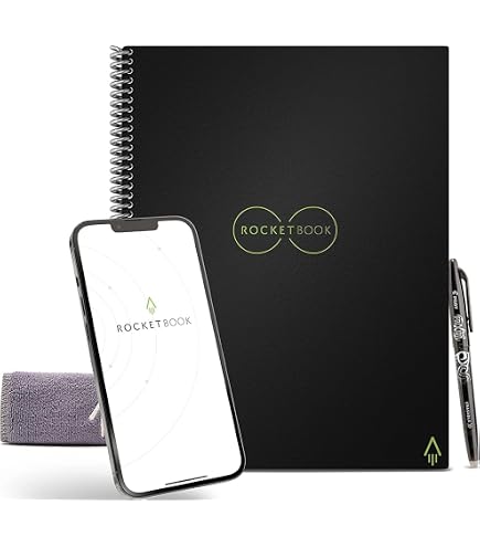 Amazon | Rocketbook 再利用可能デジタルノートブック - スマートメモ