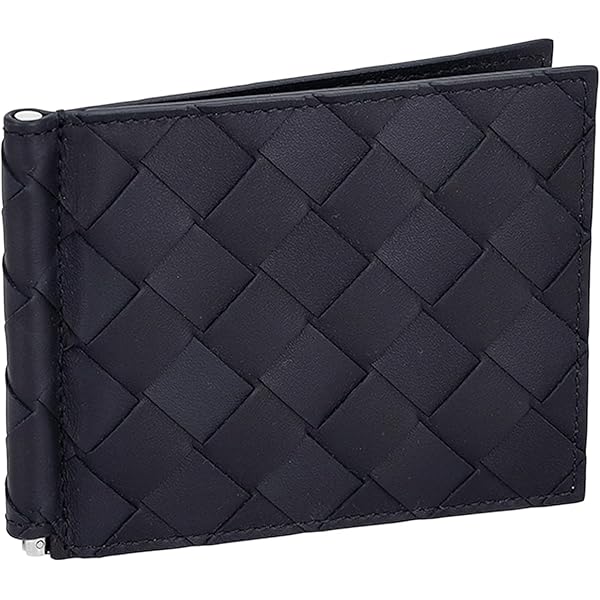 未使用◆ボッテガヴェネタ 二つ折り財布 マキシイントレチャート ブラック BOTTEGAVENETA ボッテガヴェネタ イントレチャート 二つ折り財布