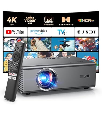 Amazon.co.jp: プロジェクター、正規Netflix認証、 ROMOVI L3 家庭用