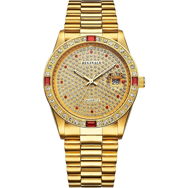 Amazon.co.jp: メンズ ゴールド ビッグロック ベゼル ロイヤルブルー