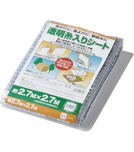 Amazon.co.jp: 菱興プラスチック 糸入り透明シート (ハトメ穴有り