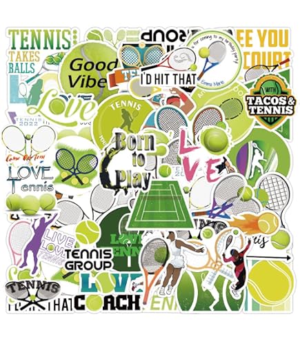 BIGZORO Pack 50 PCS Ping Pong Table Tennis Sticker Outdoors Theme Waterproof Vinyl Decals Items For Teens Adults Sports Lovers Decor Water Bottles Phone Case Notebook Suitcase Laptop