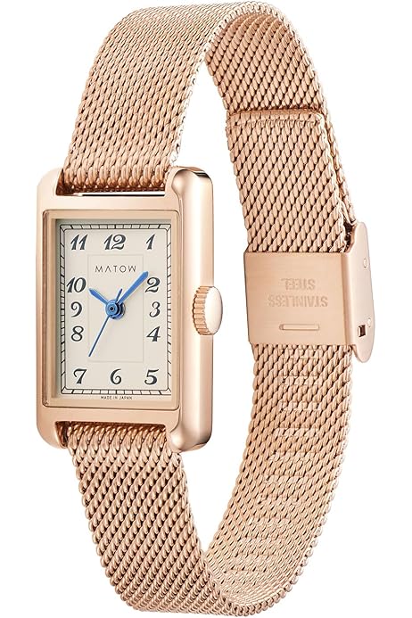 MATOW TSUKI 朧月 アラビック 腕時計 MATOW マトウ TSUKI 朧月 アラビック / SQUARE ROSE GOLD MESH