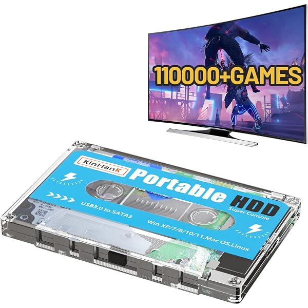 Amazon.co.jp: Kinhank 500G ポータブル外付けゲームハードドライブ