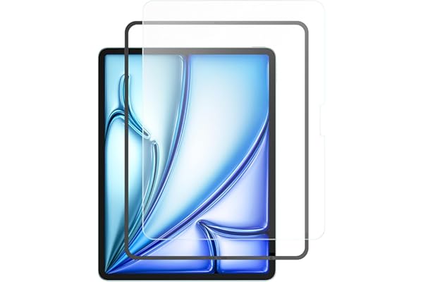 NIMASO アンチグレア ガラスフィルム iPad Air 11 M3 第7世代 2025用/ipad air 11インチ M2 第6世代 2024用 保護 フイルム 強化 ガラス サラサラ 反射低減 指紋防止 ガイド枠付き アイパッド エアー7/エアー6 DTB24E1255