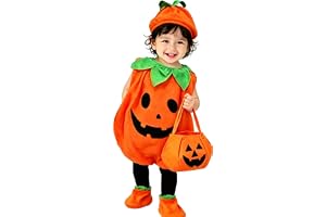 [Pclife] ハロウィン コスプレ かぼちゃバッグ付き パンプキン 子供 カボチャ コスチューム パンプキン 衣装 仮装