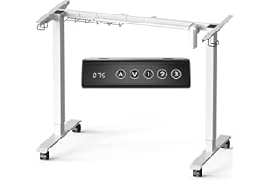 SHW Premium Electric Standing Desk Frame – Height Adjustable Motorized Base for 40" to 72" Table Tops, Smooth Lift Sit-Stand 