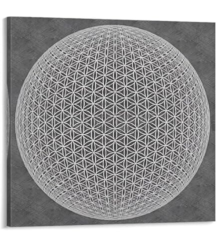 Amazon.co.jp: Zhaoyangeng フラワーオブライフ神聖なオリジナル水彩壁