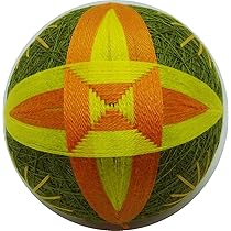 手毬　まとめ売り9個 Amazon | 手毬猫の店 てまり「つむ型十字」 手まり 手毬 手鞠 (6cm